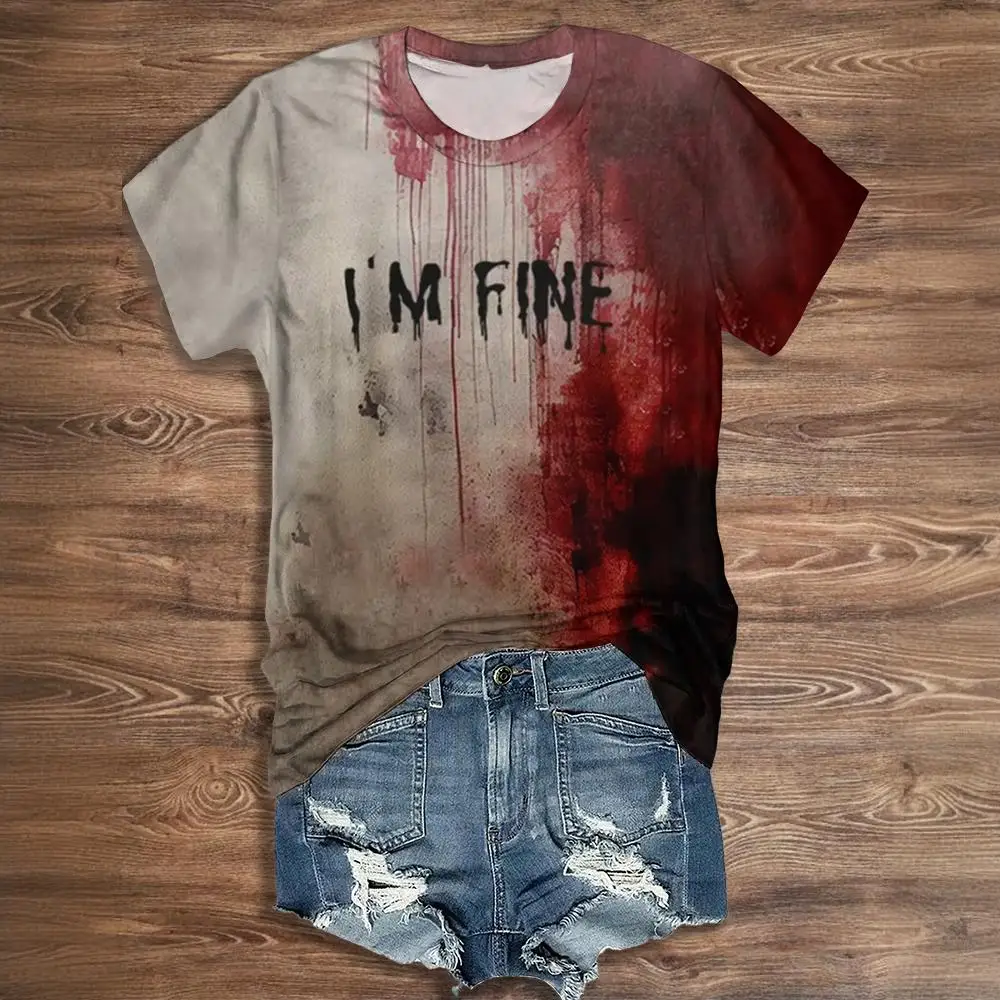 Letter Print Vintage Women's T-shirts Personality Streetwear Designer O-neck Short Sleeves T shirt Tops Halloween Women Clothing
Letter Print Vintage Women's T-shirts Personality Streetwear Designer O-neck Short Sleeves T shirt Tops Halloween Women Clothing
