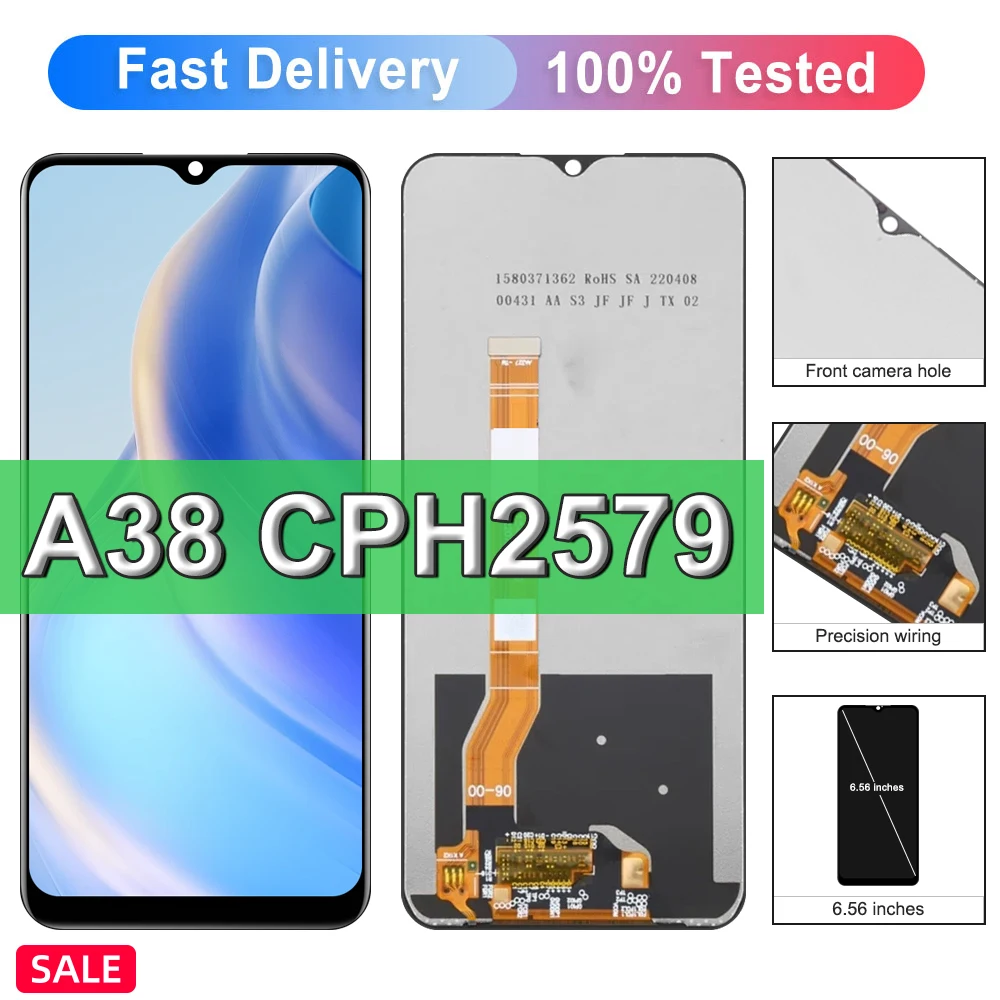 6.56'' A38 Display For OPPO A38 4G CPH2579 LCD Display Touch Screen Digitizer Assembly Replacement For Oppo A38 Screen
6.56'' A38 Display For OPPO A38 4G CPH2579 LCD Display Touch Screen Digitizer Assembly Replacement For Oppo A38 Screen