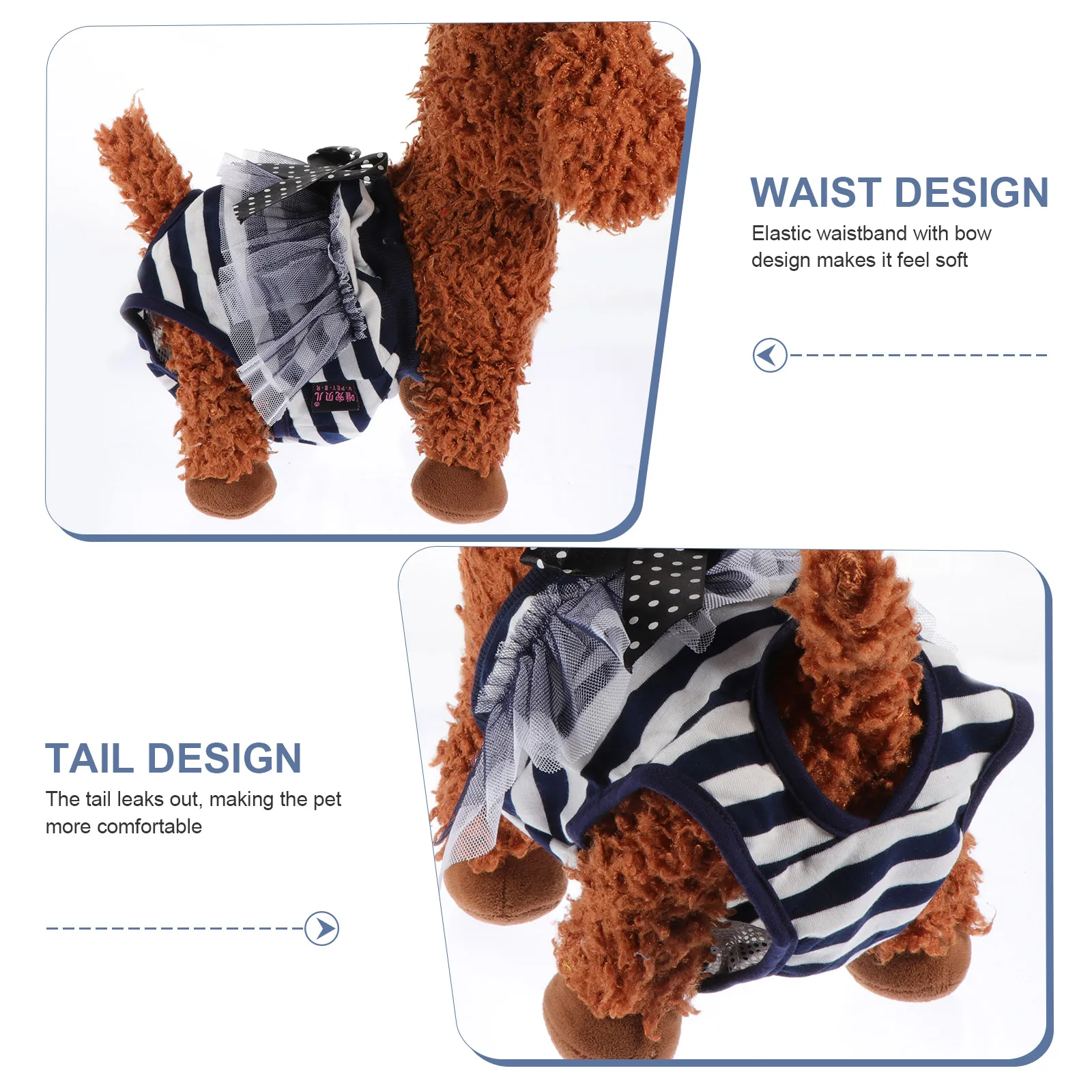 Pet Physiological Dog Diaper Comfortable Cotton Absorbent Breathable Protective Puppy Supply Dog Diaper Puppy Accessory 
Pet Physiological Dog Diaper Comfortable Cotton Absorbent Breathable Protective Puppy Supply Dog Diaper Puppy Accessory