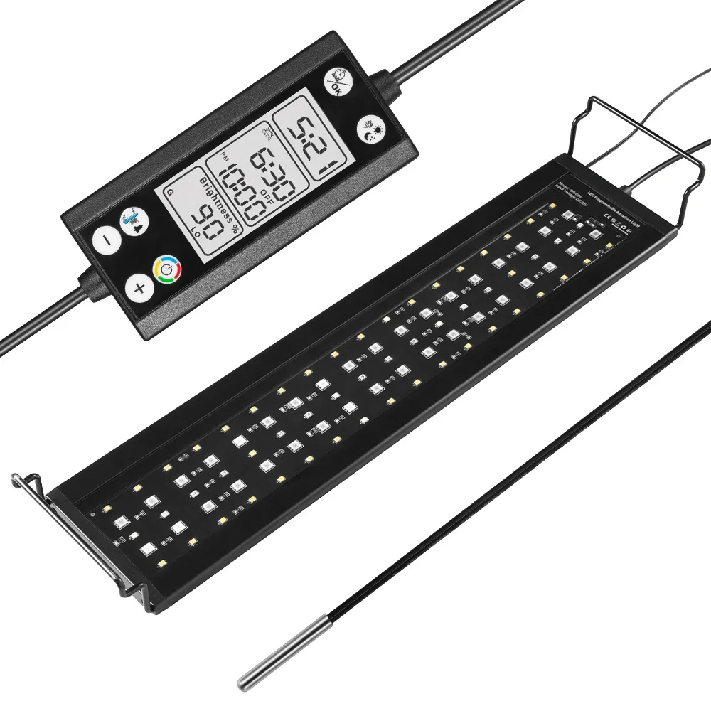 Full Spectrum 24/7 lamp Aquarium LED Light with Thermometer and Memory Function for Aquatic Plants aquarium Light accessories
Full Spectrum 24/7 lamp Aquarium LED Light with Thermometer and Memory Function for Aquatic Plants aquarium Light accessories