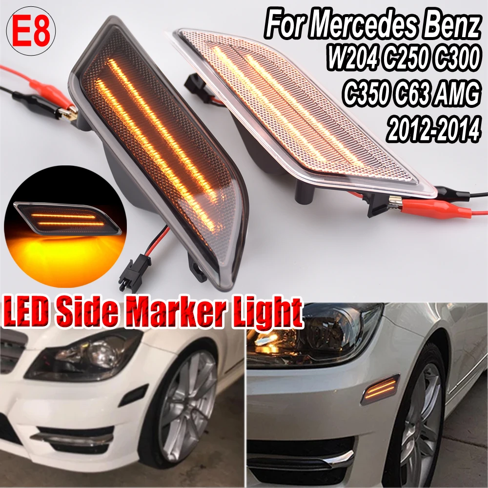 2PCS Car LED Front Bumper Side Marker Lights For Mercedes Benz C-Class W204 C250 C300 C350 C63 AMG 2012-2014
2PCS Car LED Front Bumper Side Marker Lights For Mercedes Benz C-Class W204 C250 C300 C350 C63 AMG 2012-2014