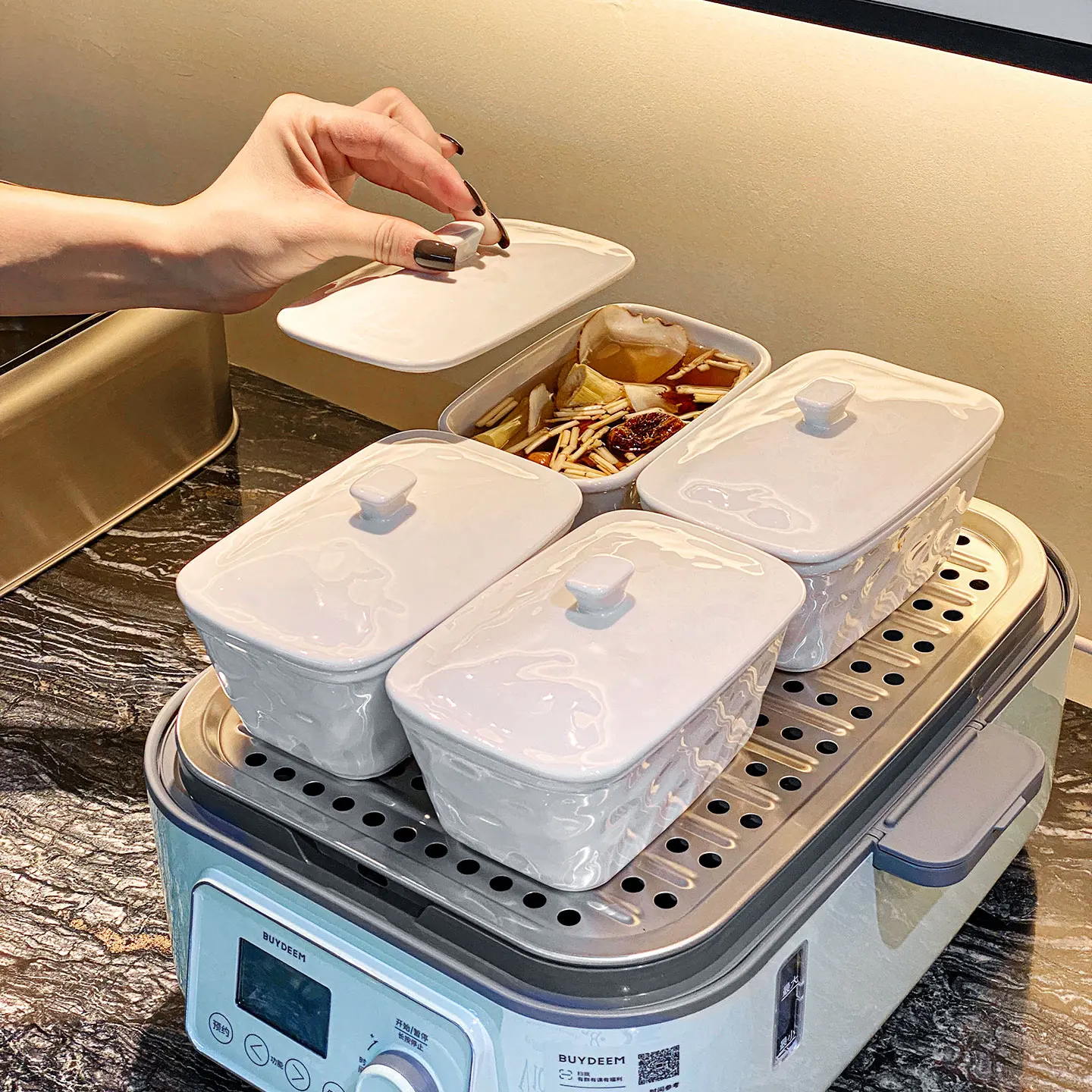 Термостойкая чаша Cerc Steng с крышкой для микроволновой печи и духовки, прямоугольная японская обеденная посуда Sle
Термостойкая чаша Cerc Steng с крышкой для микроволновой печи и духовки, прямоугольная японская обеденная посуда Sle