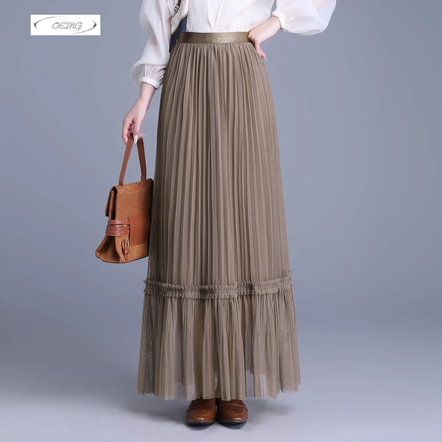 Модная юбка-плиссе из сетки и однотонной ткани для женщин, с эластичной высокой талией, элегантная, свободного кроя, А-силуэт, весенняя одежда 5010
Модная юбка-плиссе из сетки и однотонной ткани для женщин, с эластичной высокой талией, элегантная, свободного кроя, А-силуэт, весенняя одежда 5010