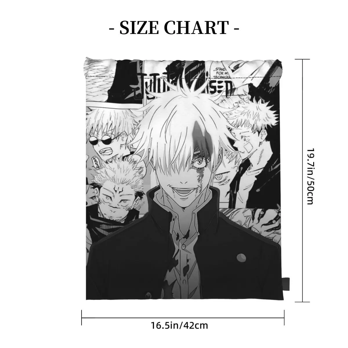 JJK Anime Gojo Satoru Jujutsu Kaisen Backpacks Fashion Drawstring Bags Storage Bag Book Bags for Man Woman Students
JJK Anime Gojo Satoru Jujutsu Kaisen Backpacks Fashion Drawstring Bags Storage Bag Book Bags for Man Woman Students