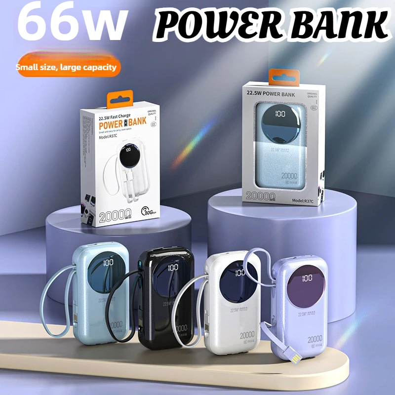 Новый небольшой мини-банк питания PD20W с быстрой зарядкой и кабелем, 20000 мАч, мобильный источник питания большой емкости
Новый небольшой мини-банк питания PD20W с быстрой зарядкой и кабелем, 20000 мАч, мобильный источник питания большой емкости