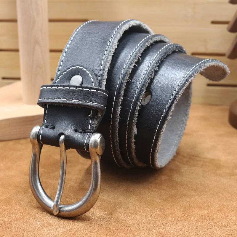 Western Simple Car line Design Genuine Leather Men Belt Fashion Silver Alloy Pin Buckle Belt for Mens
Western Simple Car line Design Genuine Leather Men Belt Fashion Silver Alloy Pin Buckle Belt for Mens