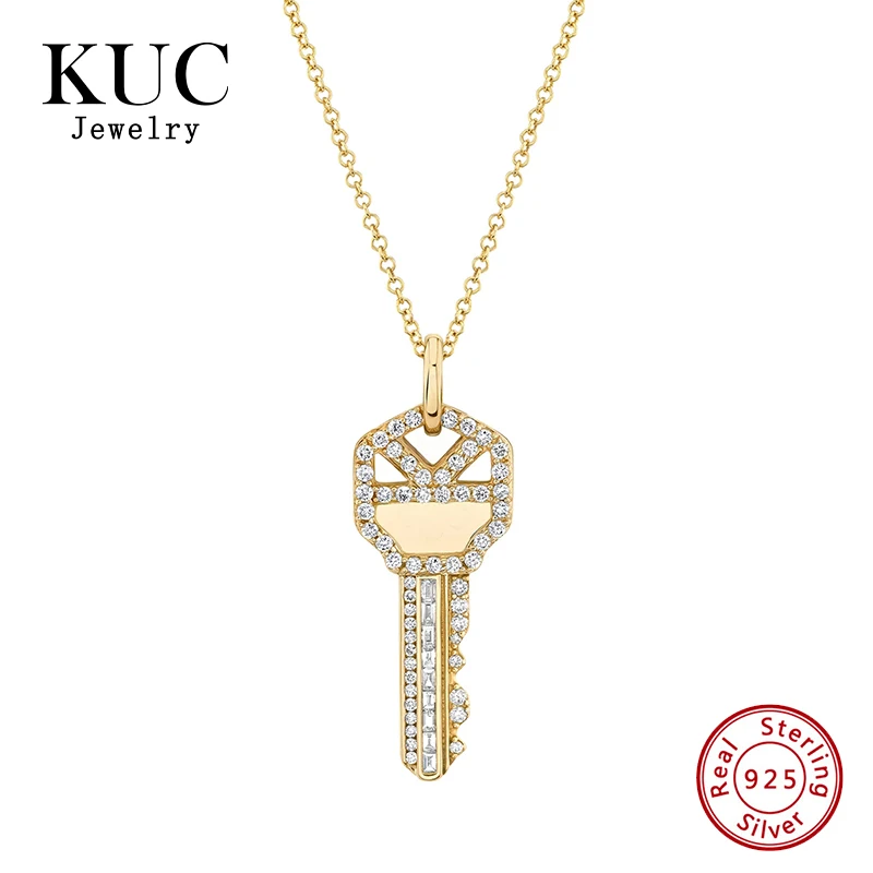 Fashion Fine Jewelry Unique Key Shape Zircon 18k Gold Plated Trendy 925 Sterling Silver Necklaces for Women
Fashion Fine Jewelry Unique Key Shape Zircon 18k Gold Plated Trendy 925 Sterling Silver Necklaces for Women