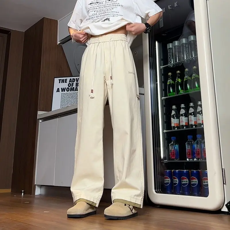 2025 New Arrival Men's American Street Style Drawstring Wide Leg Comfortable Loose-Fit Cotton Casual Pants
2025 New Arrival Men's American Street Style Drawstring Wide Leg Comfortable Loose-Fit Cotton Casual Pants