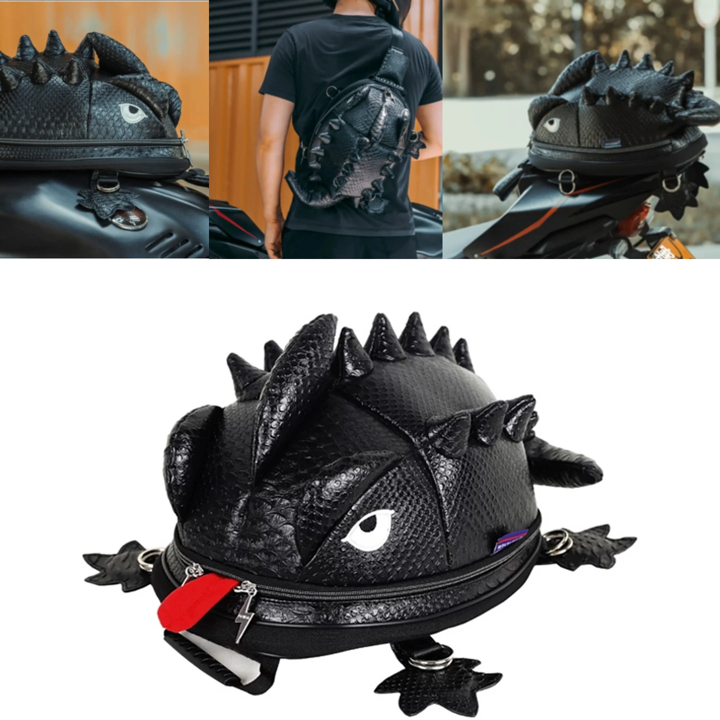 Personalized motorcycle backpack riding helmet bag waterproof rear seat bag electric bike tail storage and funny bag
Personalized motorcycle backpack riding helmet bag waterproof rear seat bag electric bike tail storage and funny bag