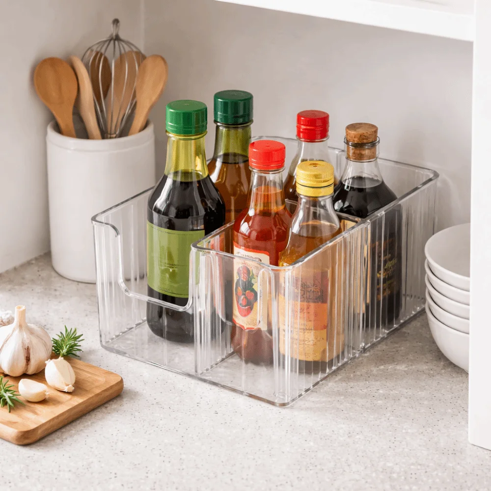 Clear View Large Capacity Storage Container Transparent Stackable Storage Box Removable Dividers Organizing Box Kitchen
Clear View Large Capacity Storage Container Transparent Stackable Storage Box Removable Dividers Organizing Box Kitchen