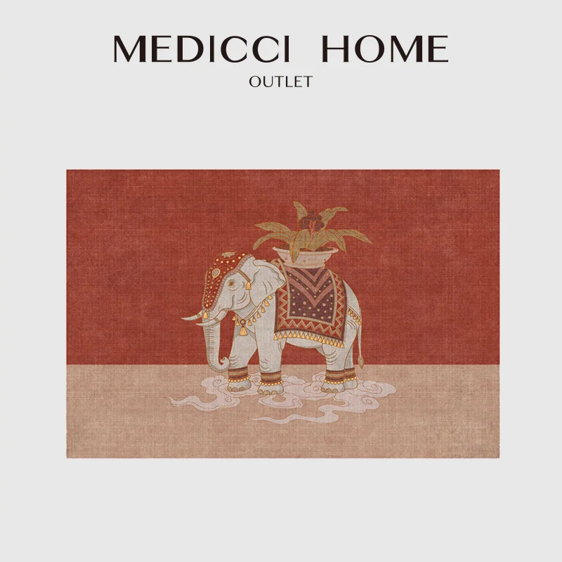 Medicci Home Royal Indian Elephant Decorative Area Rug Mid Century Modern Luxury Small Carpet Floor Mat Doormat Chic Home Decor
Medicci Home Royal Indian Elephant Decorative Area Rug Mid Century Modern Luxury Small Carpet Floor Mat Doormat Chic Home Decor