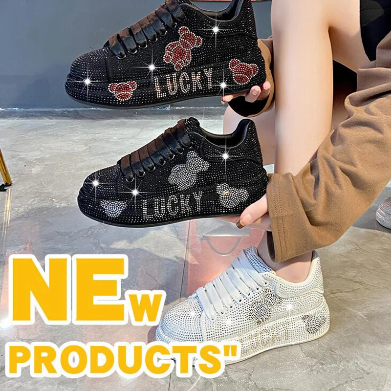 Shoes For Women 2024 Trends New Fashion Shining Rhinestone Casual Sneakers Comfortable Ladies flat shoes buty damskie
Shoes For Women 2024 Trends New Fashion Shining Rhinestone Casual Sneakers Comfortable Ladies flat shoes buty damskie
