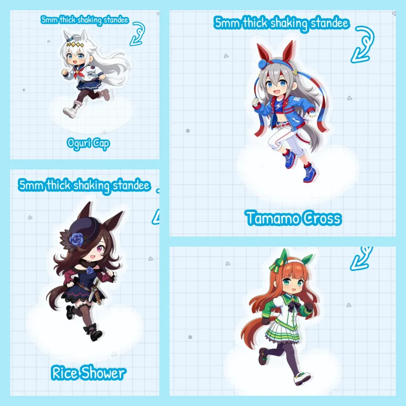 6Cm Acryli Anime Cartoons shaking Standee for Pretty Derby Oguri Cap Anime Decorative Creativity Desk Decoration Cartoon Gift
6Cm Acryli Anime Cartoons shaking Standee for Pretty Derby Oguri Cap Anime Decorative Creativity Desk Decoration Cartoon Gift