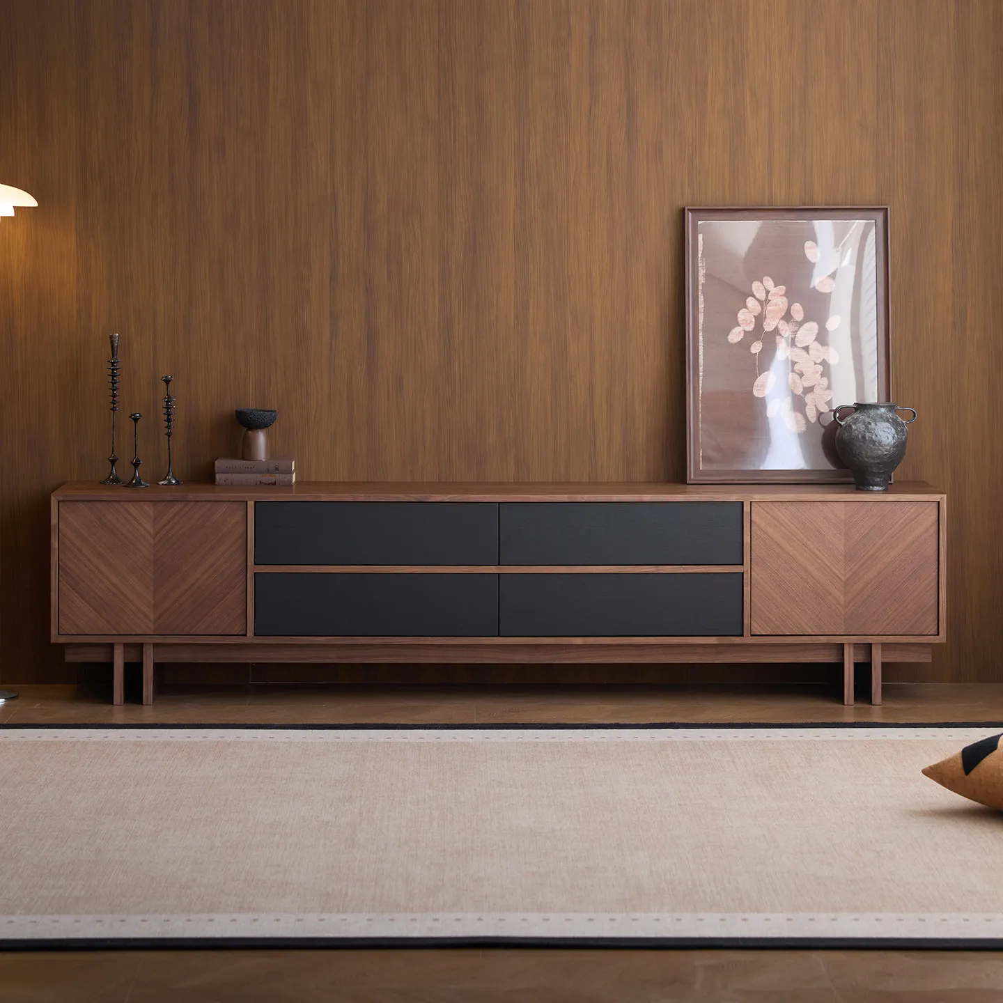 Vintage-style living room home floor-standing TV cabinet, retro storage integrated cabinet
Vintage-style living room home floor-standing TV cabinet, retro storage integrated cabinet