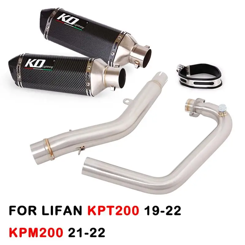 Exhaust System For LIFAN KPT200 2019-22 KPM200 2021-22 Motorcycle Header Mid Link Pipe Muffler Escape Stainless Steel Slip On DB
Exhaust System For LIFAN KPT200 2019-22 KPM200 2021-22 Motorcycle Header Mid Link Pipe Muffler Escape Stainless Steel Slip On DB