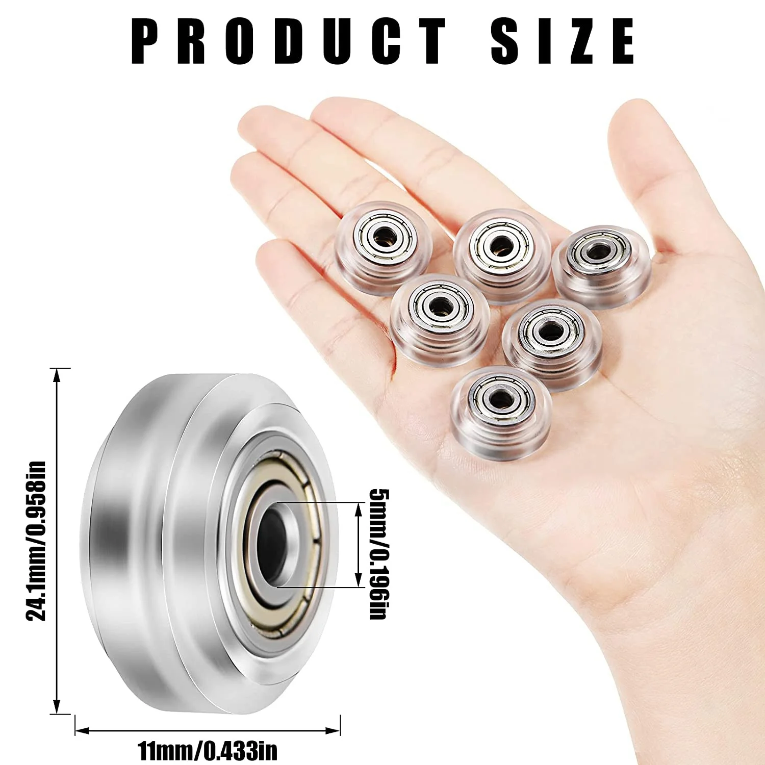 8 Pcs 3D Printer Plastic Pulley 3D Printer 625ZZ Wheels Linear Bearing Compatible with for Creality CR10,Ender 3
8 Pcs 3D Printer Plastic Pulley 3D Printer 625ZZ Wheels Linear Bearing Compatible with for Creality CR10,Ender 3