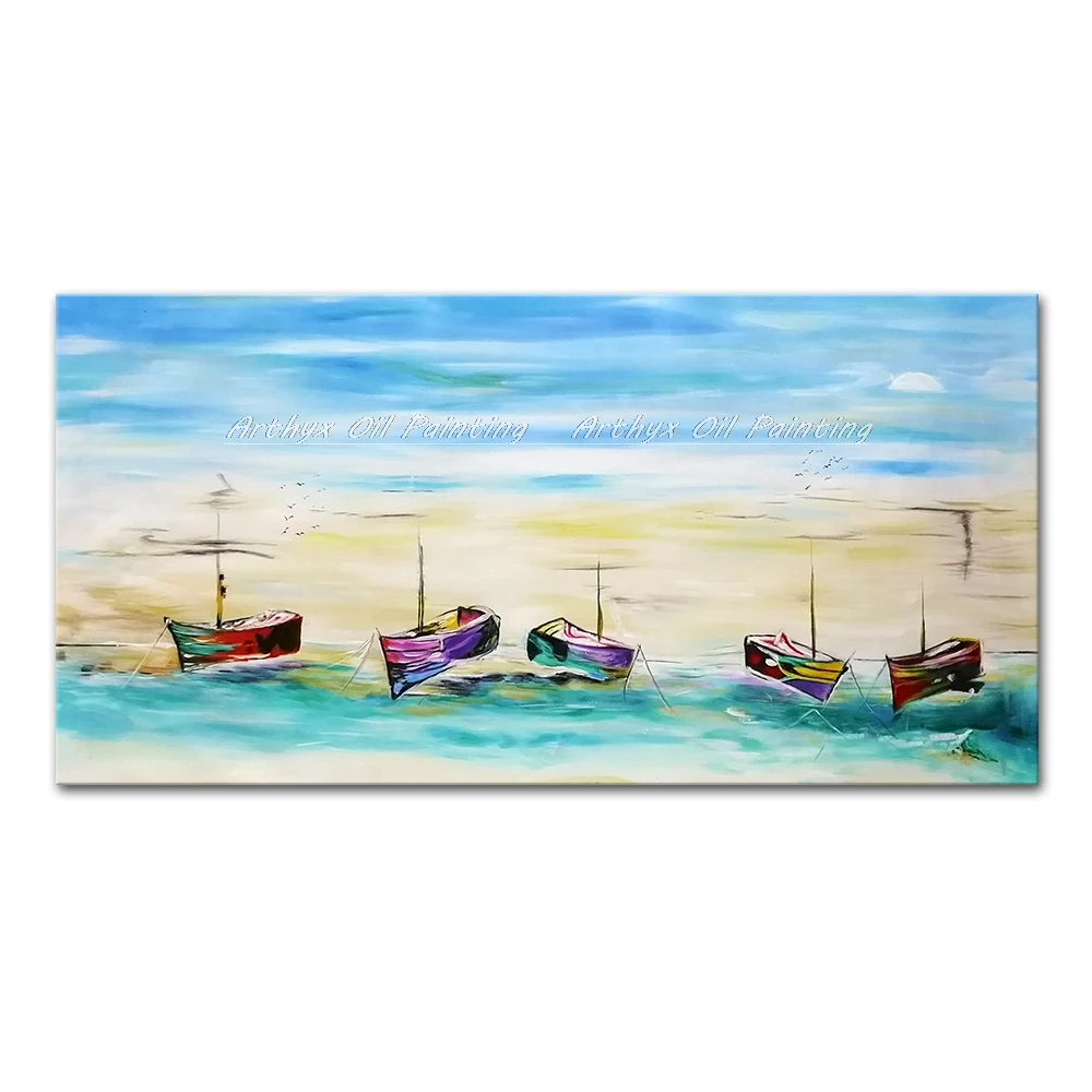 Arthyx Large Abstract Boat Seaside Scenery Oil Painting on Canvas Handpainted Modern Art,Wall Picture Room Decor,Home Decoration
Arthyx Large Abstract Boat Seaside Scenery Oil Painting on Canvas Handpainted Modern Art,Wall Picture Room Decor,Home Decoration
