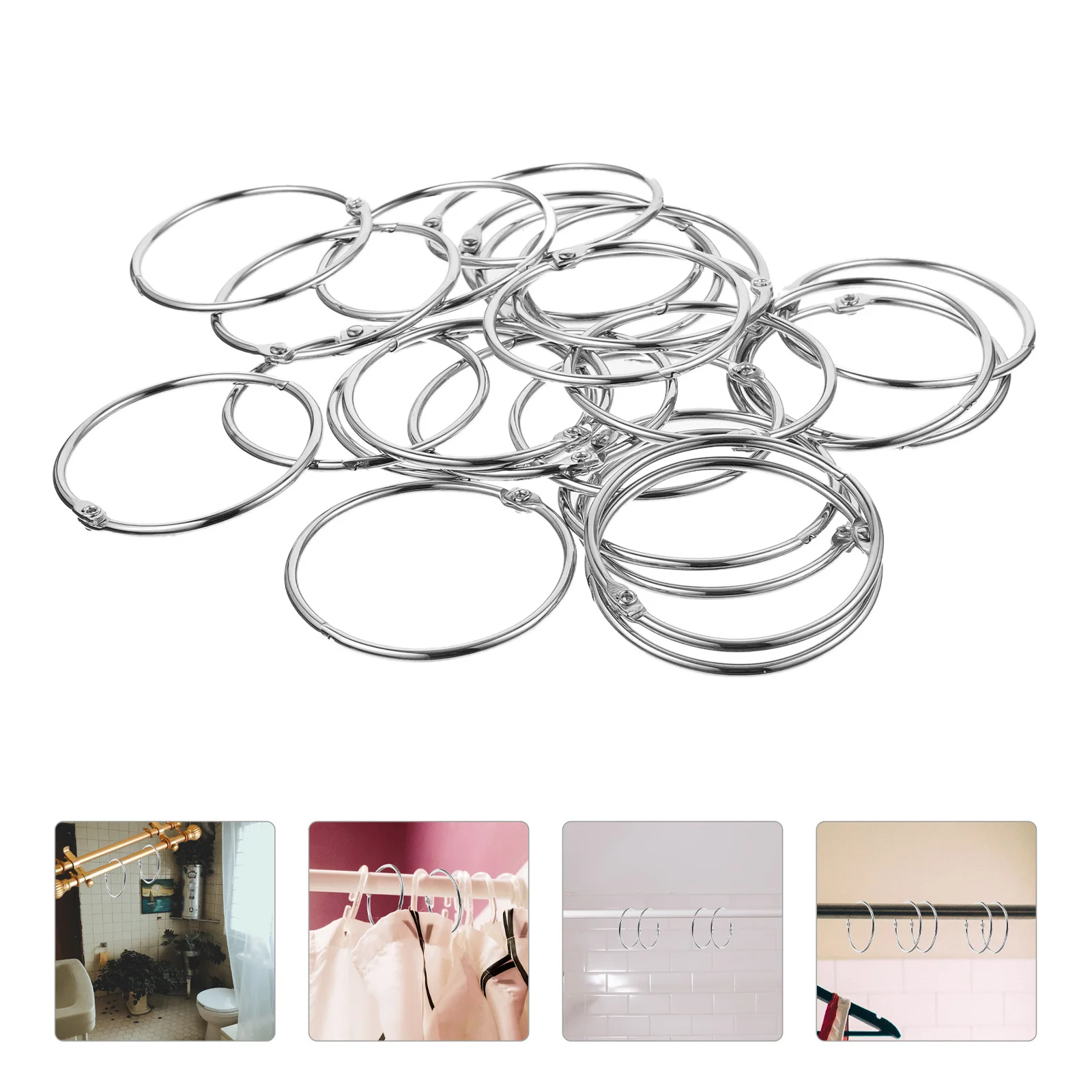 24Pcs Curtain Hooks for Shower Metal Rings Heavy Duty Bathroom Hardware Easy to Install and Store Long Term Use Reliable
24Pcs Curtain Hooks for Shower Metal Rings Heavy Duty Bathroom Hardware Easy to Install and Store Long Term Use Reliable