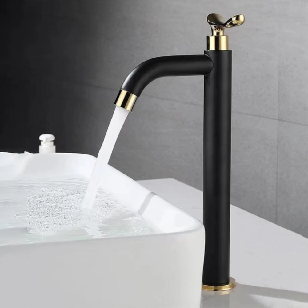 Bathroom Sink Faucets Black&Gold Single Cold Water Washbasin Tap Single Handle Toilet Bathroom Cabinet Faucet
Bathroom Sink Faucets Black&Gold Single Cold Water Washbasin Tap Single Handle Toilet Bathroom Cabinet Faucet