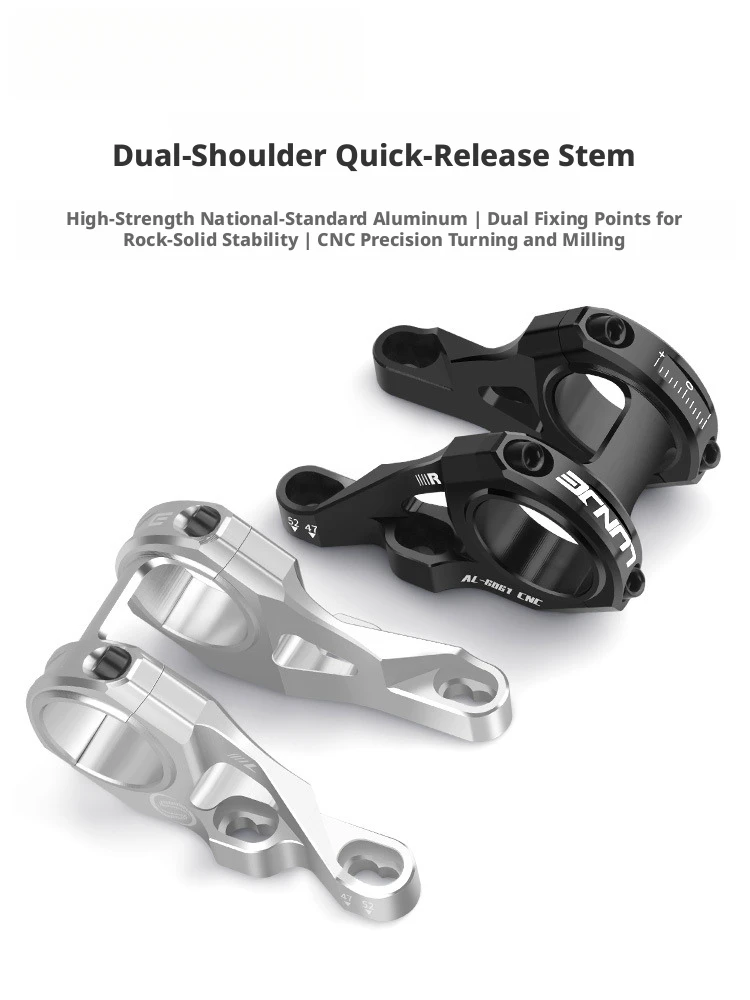 LUNJEDirect Mount CNC Dual Crown Stem 31.8mm High-Strength Aluminum Alloy MTB Handlebar Post for Downhill Mountain Bike Fork
LUNJEDirect Mount CNC Dual Crown Stem 31.8mm High-Strength Aluminum Alloy MTB Handlebar Post for Downhill Mountain Bike Fork