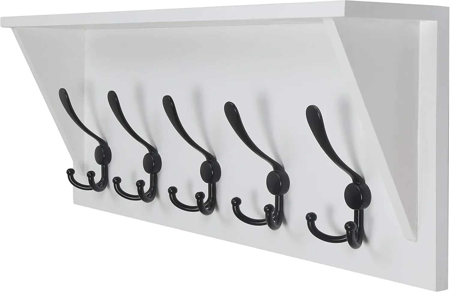 Wall Mounted Coat Rack Shelf - 24" Heavy Duty Entryway Shelf with 5 Hooks - Solid Pine Wood for Mudroom, Kitchen
Wall Mounted Coat Rack Shelf - 24" Heavy Duty Entryway Shelf with 5 Hooks - Solid Pine Wood for Mudroom, Kitchen