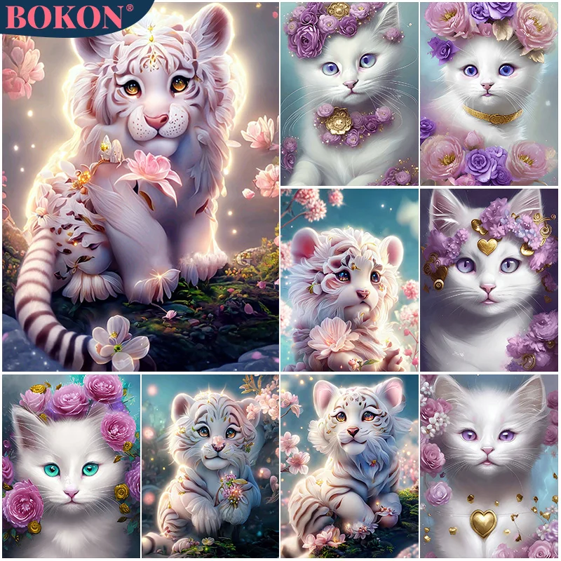 Animal 5D Diamond Painting Cute Tiger Cat Flower Full Diamond Mosaic Diamond Embroidery Kit DIY Rhinestone Home Art Decoration
Animal 5D Diamond Painting Cute Tiger Cat Flower Full Diamond Mosaic Diamond Embroidery Kit DIY Rhinestone Home Art Decoration