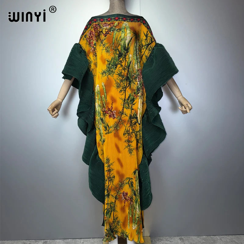 WINYI summer Women's Pleated Slim Dress with Puff Sleeves Beach Cover up Muslim Kaftan Abaya Dubai Luxury Long Evening Dress
WINYI summer Women's Pleated Slim Dress with Puff Sleeves Beach Cover up Muslim Kaftan Abaya Dubai Luxury Long Evening Dress