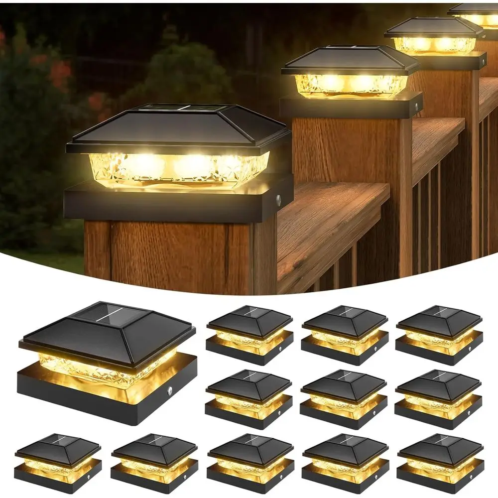 Уличный водонепроницаемый светильник для столбов 4x4, черный, теплый белый свет, для деревянных/виниловых террас
Уличный водонепроницаемый светильник для столбов 4x4, черный, теплый белый свет, для деревянных/виниловых террас