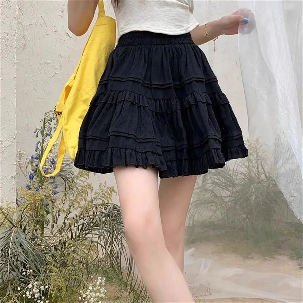 2026 Girls White Black High Waist A-line Pleated Mini Skirts Lady Sweet Ruffles French Style Summer Skirt A-line Cake Skirts
2026 Girls White Black High Waist A-line Pleated Mini Skirts Lady Sweet Ruffles French Style Summer Skirt A-line Cake Skirts