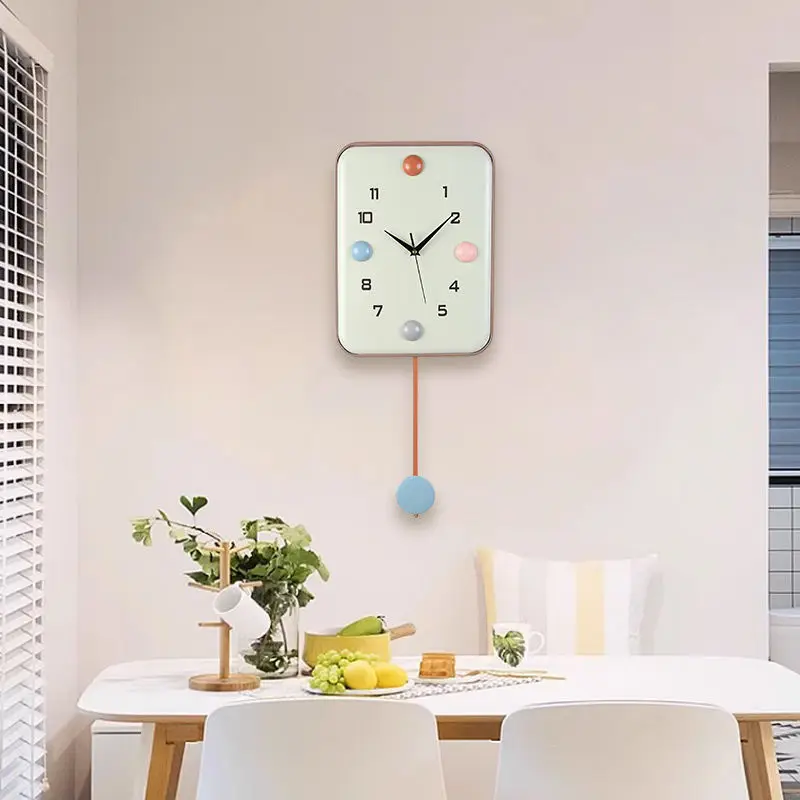 Modern Wall Clocks Household High Appearance Horizontal Rectangular Pure Hand-made Iron Hanging Watch Cream Wind Bedroom Clock
Modern Wall Clocks Household High Appearance Horizontal Rectangular Pure Hand-made Iron Hanging Watch Cream Wind Bedroom Clock