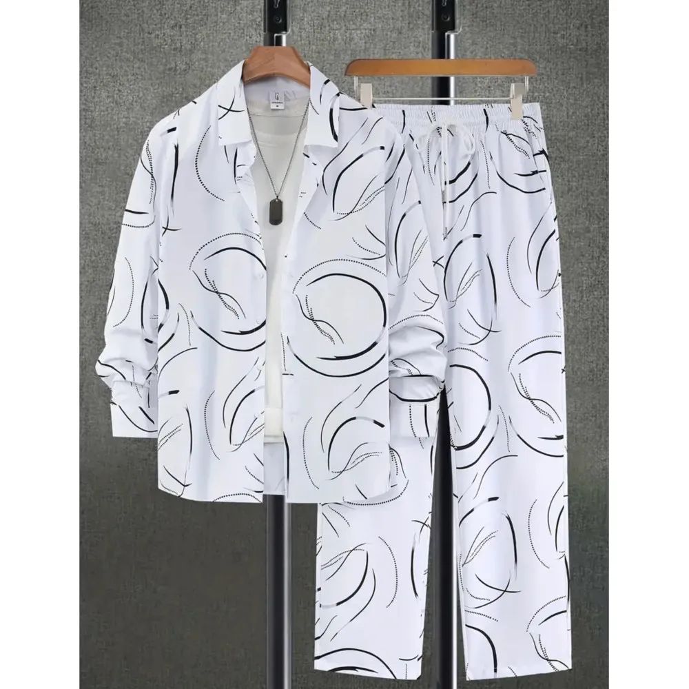 Color Block Line Pattern 3D Printed Long Sleeve Shirt Set Men's Button Shirt Pants 2-piece Neutral Fashion Casual Street Suits
Color Block Line Pattern 3D Printed Long Sleeve Shirt Set Men's Button Shirt Pants 2-piece Neutral Fashion Casual Street Suits