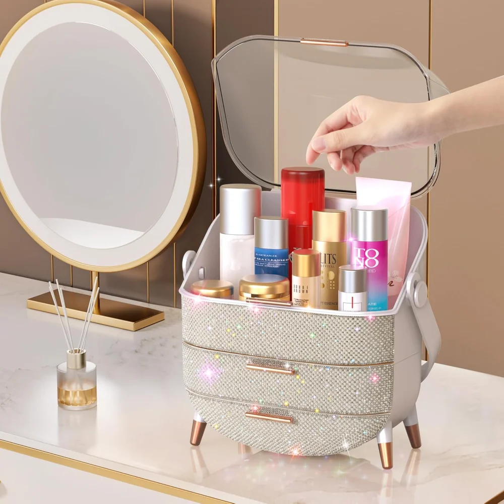 Egg Shape(Oval) Makeup Storage Box, Countertop Portable Vanity Cosmetics, Makeups Organizers
Egg Shape(Oval) Makeup Storage Box, Countertop Portable Vanity Cosmetics, Makeups Organizers