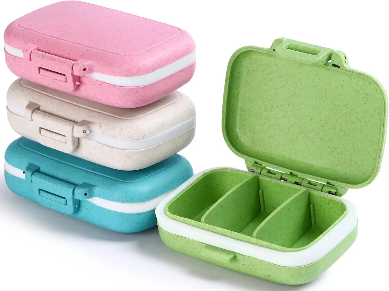 4-Piece Pill Case, 3 Removable Compartments, BPA-Free Day Pill Organizer, Travel Size for Pocket or Purse
4-Piece Pill Case, 3 Removable Compartments, BPA-Free Day Pill Organizer, Travel Size for Pocket or Purse