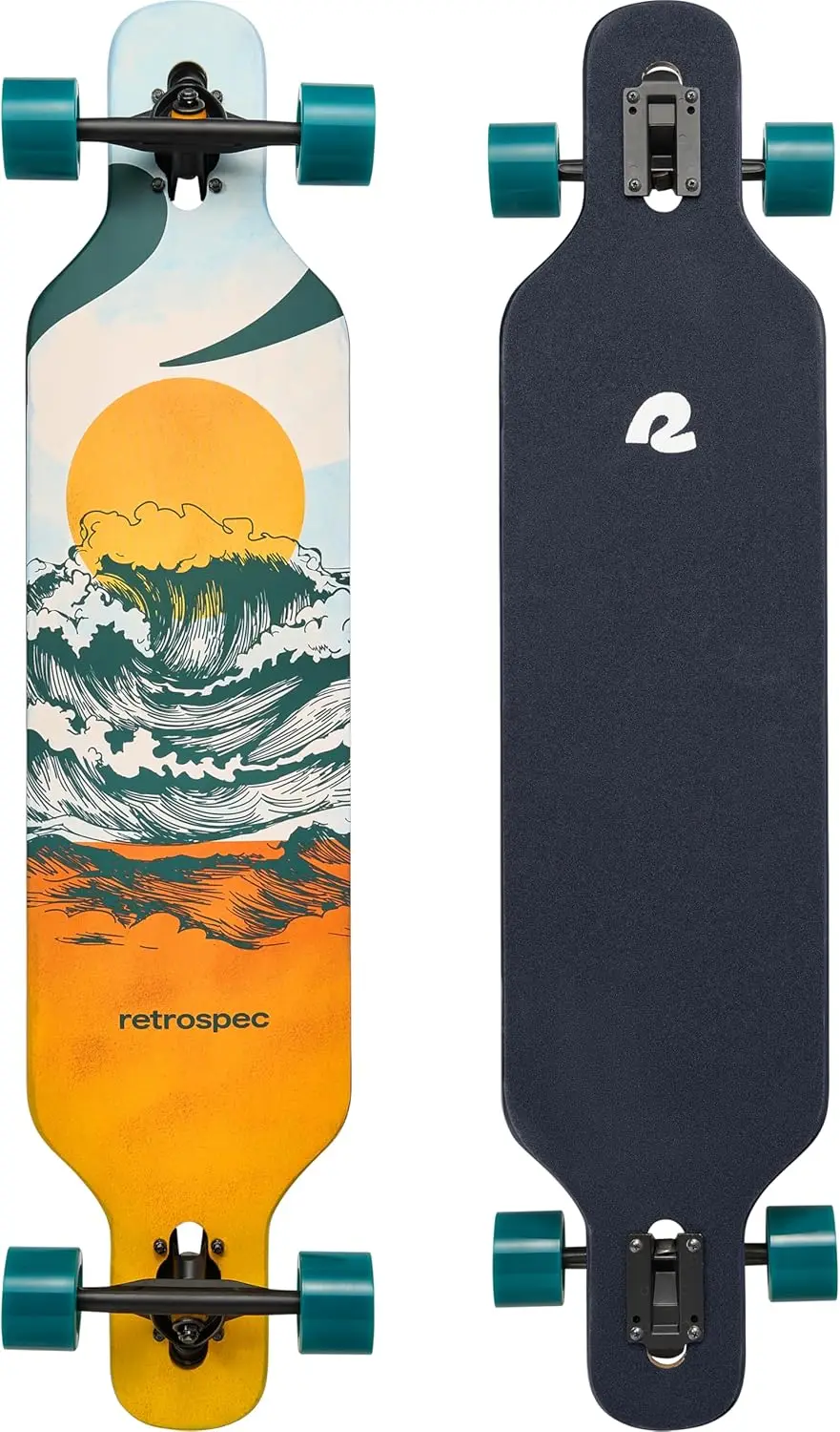 Drop-Through Longboard Skateboard Complete with Maple Wood Deck for Commuting, Cruising & Downhill Riding
Drop-Through Longboard Skateboard Complete with Maple Wood Deck for Commuting, Cruising & Downhill Riding