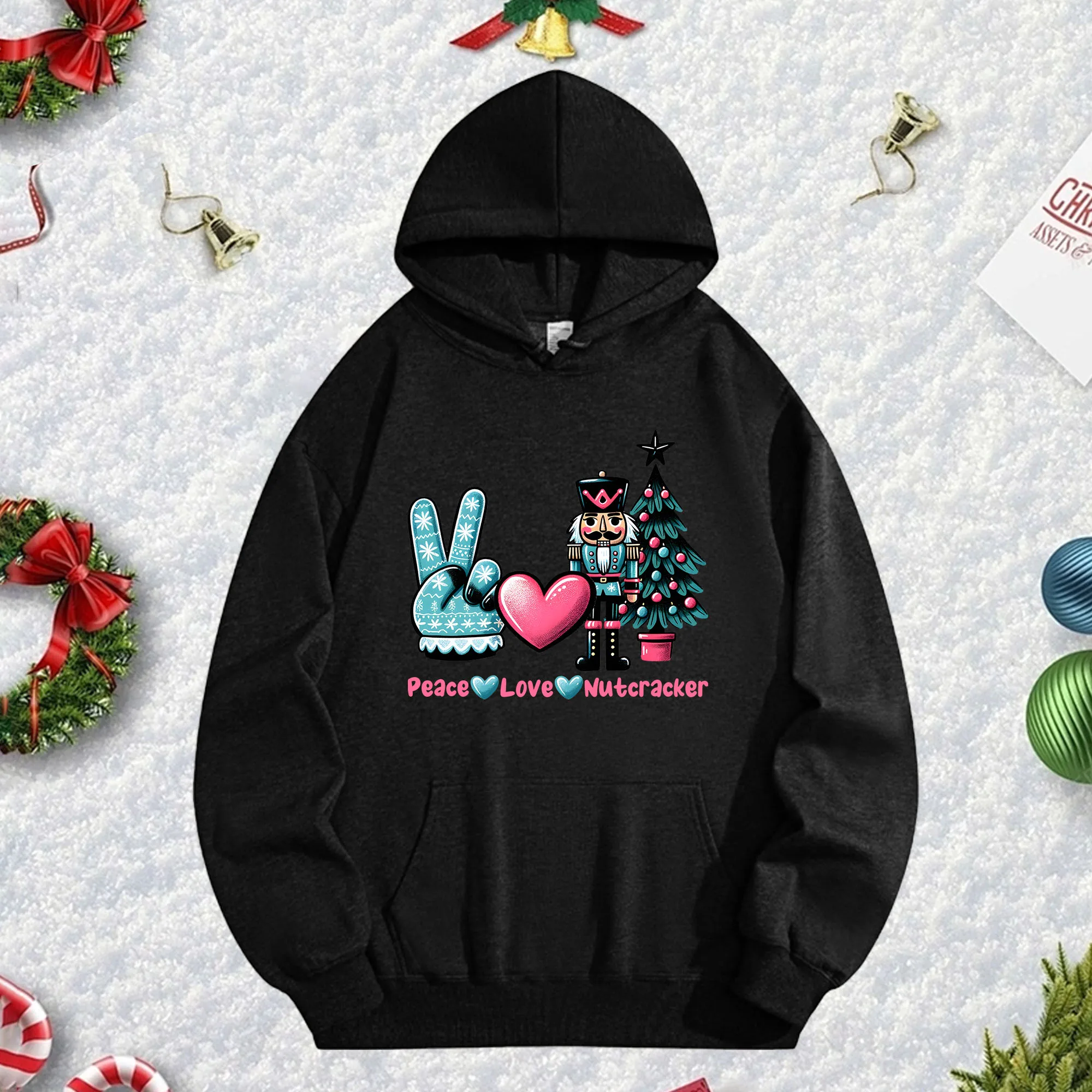 Черная толстовка с капюшоном Peace LOVE 270G для мужчин и женщин, уютный флисовый пуловер большого размера на осень/зиму, Рождество, Новый год
Черная толстовка с капюшоном Peace LOVE 270G для мужчин и женщин, уютный флисовый пуловер большого размера на осень/зиму, Рождество, Новый год