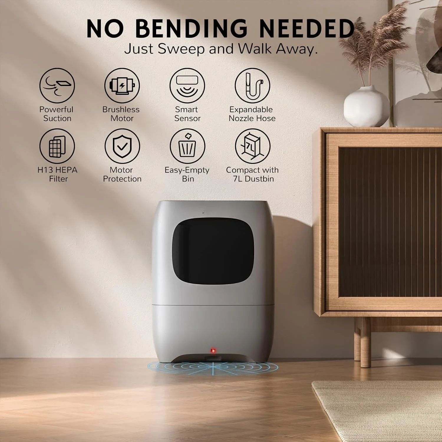 T1 Touchless Vacuum Automatic Dustpan with 2 Operation Modes - Ultra Fast & Powerful Corded Canister Vacuum , 20Kpa Max Suction
T1 Touchless Vacuum Automatic Dustpan with 2 Operation Modes - Ultra Fast & Powerful Corded Canister Vacuum , 20Kpa Max Suction