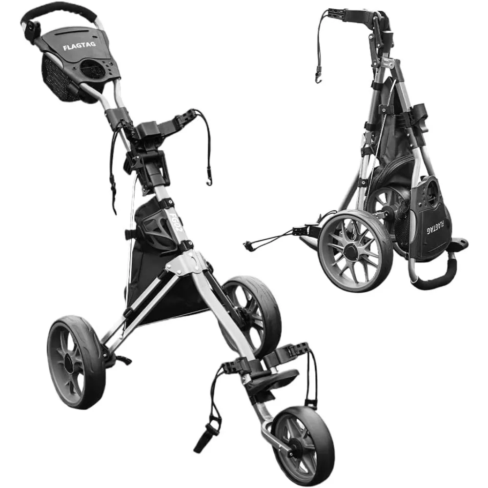 Golf Push Cart 3 Wheel, Folding Golf Cart with Foot Brake,Cooler Bag, Umbrella Holder, Cup Holder, Storage Compartment
Golf Push Cart 3 Wheel, Folding Golf Cart with Foot Brake,Cooler Bag, Umbrella Holder, Cup Holder, Storage Compartment