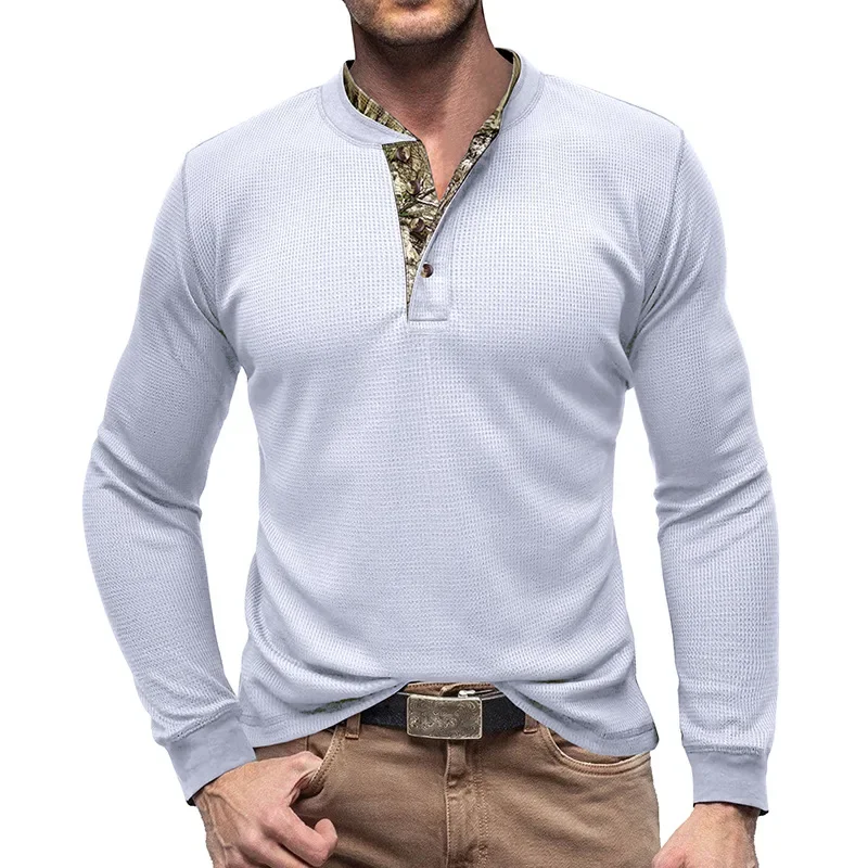 LIBIELIY 2025 Spring New Men Long Sleeve T-Shirt Autumn Men Henry Collar Casual T-Shirts Male Vintage Solid Color Classic Polos
LIBIELIY 2025 Spring New Men Long Sleeve T-Shirt Autumn Men Henry Collar Casual T-Shirts Male Vintage Solid Color Classic Polos