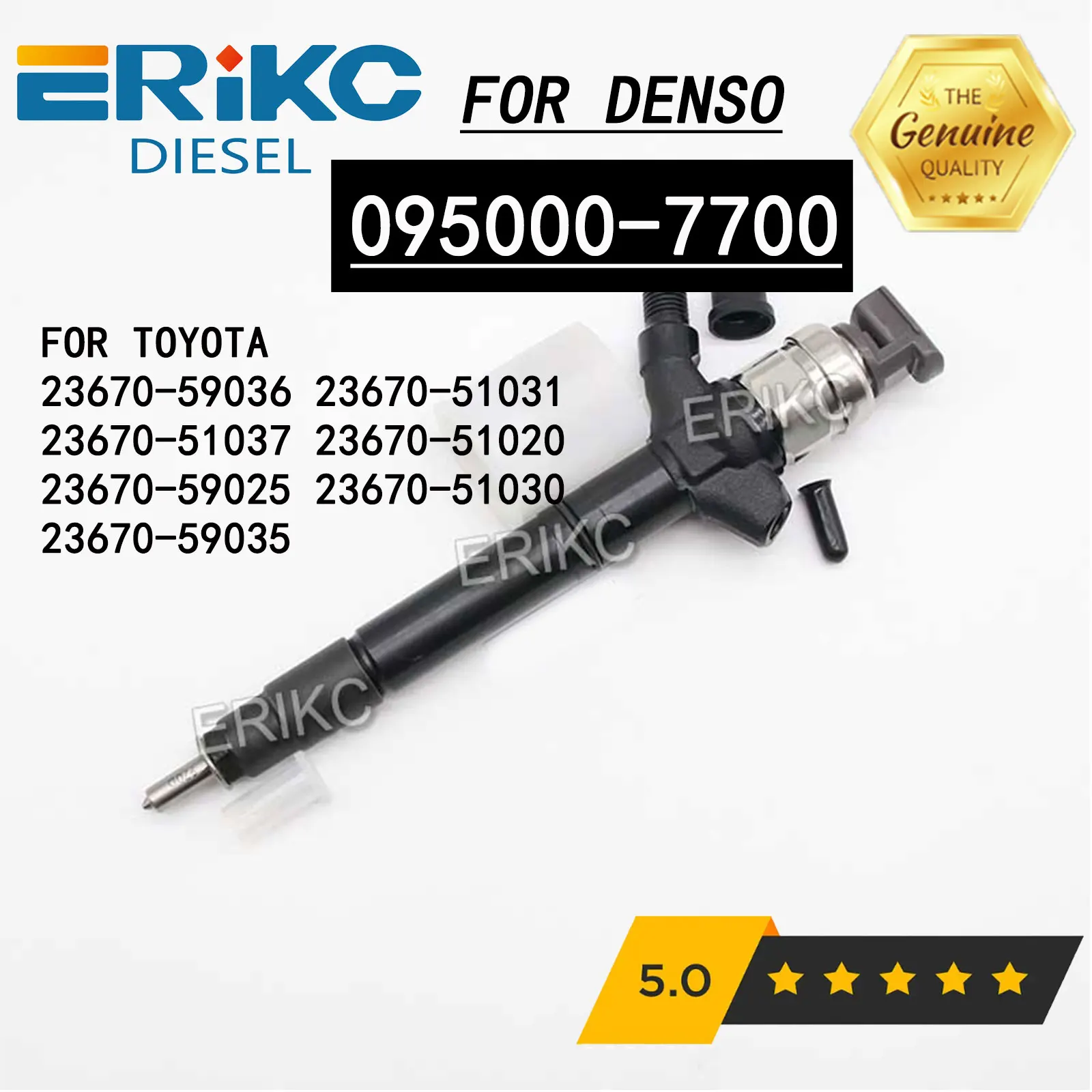095000-7700 095000-7701 Diesel Injector Nozzle Assy 095000-7702 for DENSO Toyota 23670-59025 23670-51030 23670-59035
095000-7700 095000-7701 Diesel Injector Nozzle Assy 095000-7702 for DENSO Toyota 23670-59025 23670-51030 23670-59035
