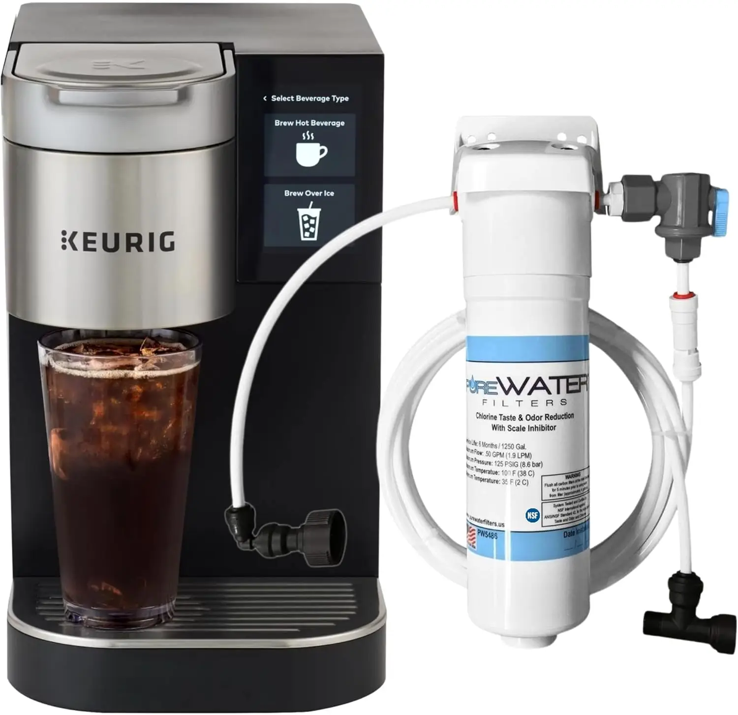 Direct Water Line Plumb and Filter Kit with Keurig K2550 Plumbed Single Serve Commercial Coffee Maker and Tea Brewer
Direct Water Line Plumb and Filter Kit with Keurig K2550 Plumbed Single Serve Commercial Coffee Maker and Tea Brewer