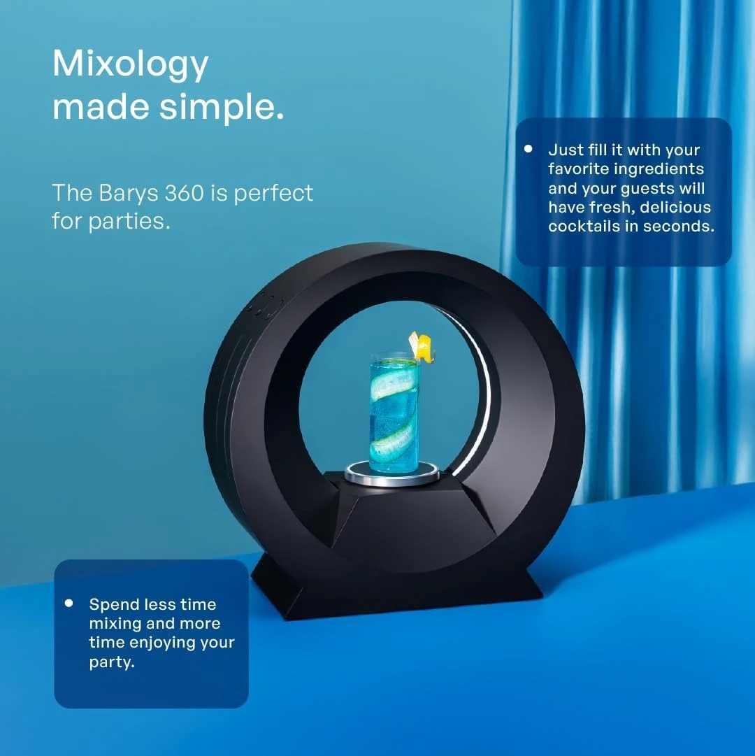 360 Cocktail Maker Machine (Black) : Smart Margarita Machine & Home Bartender Drink Maker for Cocktails, Mixed Drinks,Hot Sale
360 Cocktail Maker Machine (Black) : Smart Margarita Machine & Home Bartender Drink Maker for Cocktails, Mixed Drinks,Hot Sale