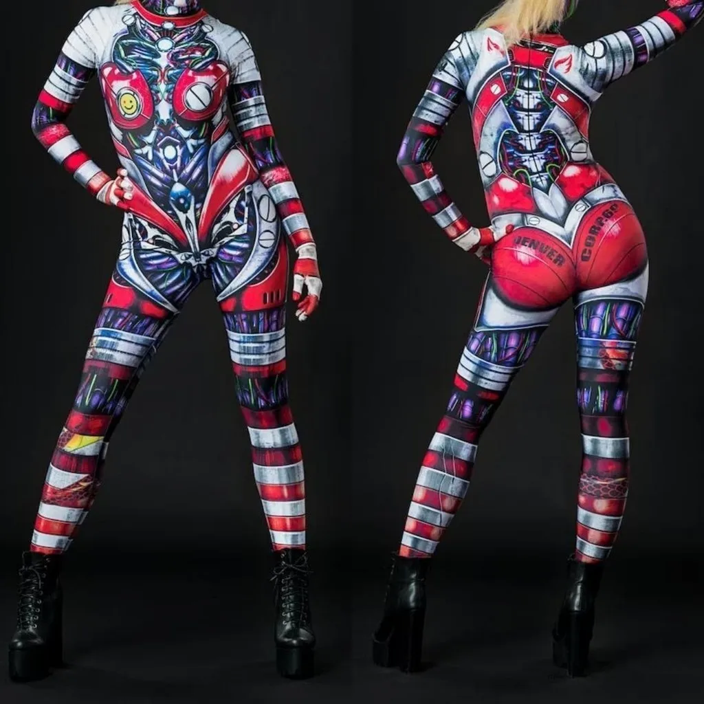 Unisex Cyber Punk 3D Digital Printing Halloween Party Role Play Outfit Women Men Cosplay Costume Carnival Jumpsuit
Unisex Cyber Punk 3D Digital Printing Halloween Party Role Play Outfit Women Men Cosplay Costume Carnival Jumpsuit