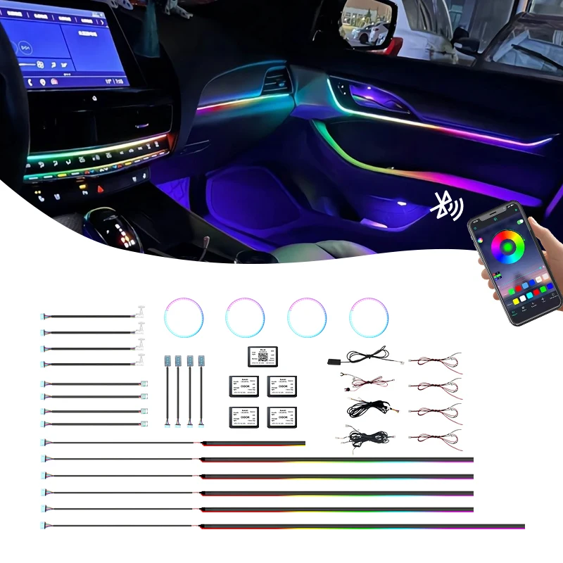Best Selling Car Ambient Light 18 in 1 Led Car Foot Ambient Light Floor Rgb Car Interior Optical Acrylic Strip
Best Selling Car Ambient Light 18 in 1 Led Car Foot Ambient Light Floor Rgb Car Interior Optical Acrylic Strip