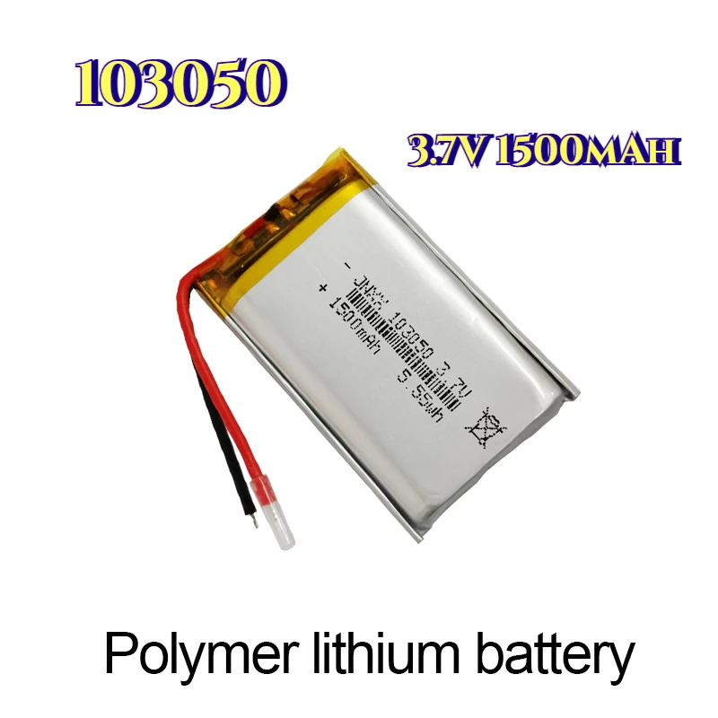 3.7V 1500mAh 103050 Lithium Polymer Rechargeable Battery for Mp3 MP4 GPS PSP DVD Mobile Video Game PAD Ebook Tablet
3.7V 1500mAh 103050 Lithium Polymer Rechargeable Battery for Mp3 MP4 GPS PSP DVD Mobile Video Game PAD Ebook Tablet