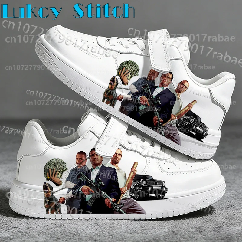Cool G-Grand Theft Autos Boys Youth Student Campus Basketball Shoes Black White Printing Children Sneakers Gift
Cool G-Grand Theft Autos Boys Youth Student Campus Basketball Shoes Black White Printing Children Sneakers Gift
