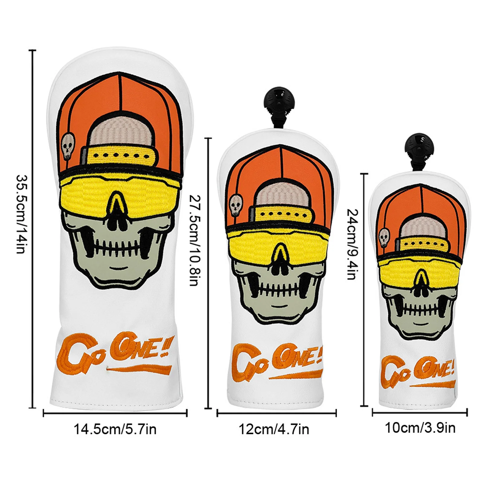 Creative Colorful Skull Embroidery Golf Club Head Cover 1 3 5 UT Club Protectors Water Resistant PU Leather Headcover
Creative Colorful Skull Embroidery Golf Club Head Cover 1 3 5 UT Club Protectors Water Resistant PU Leather Headcover