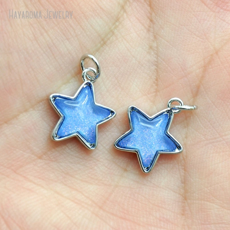 6Pcs Pendant Jewelry Star Metal Glass Wholesale Silver Color Copper Charms PM53701
6Pcs Pendant Jewelry Star Metal Glass Wholesale Silver Color Copper Charms PM53701