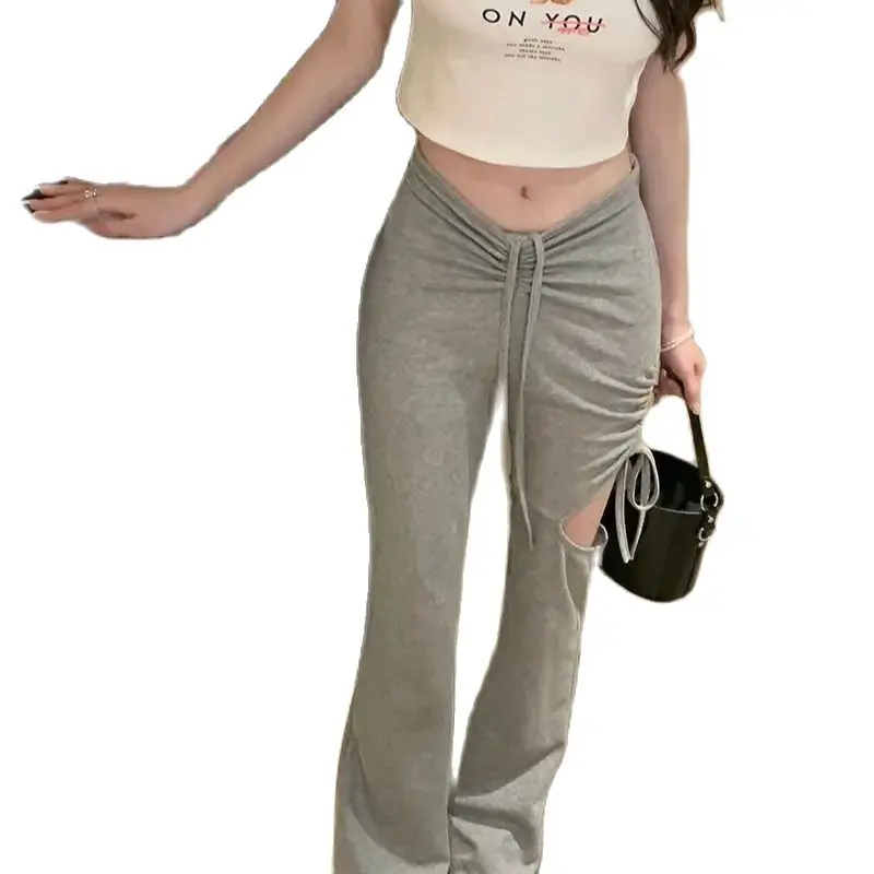 Spring Summer Drawstring Hollow Out Casual Pants Women 2024 New Fashion Loose Leisure Flares New In Pants Grey 4XL Female
Spring Summer Drawstring Hollow Out Casual Pants Women 2024 New Fashion Loose Leisure Flares New In Pants Grey 4XL Female