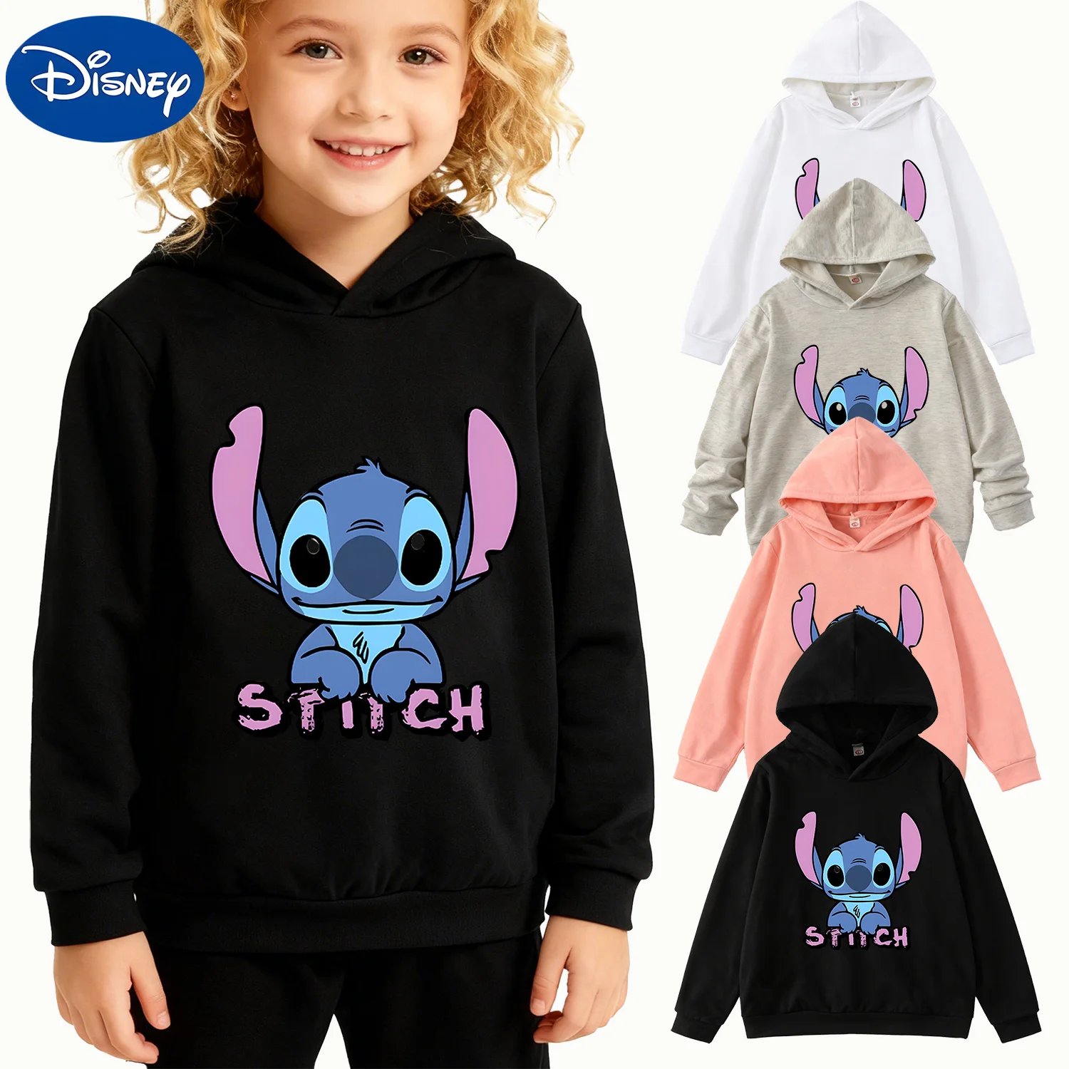 Детская толстовка с капюшоном для мальчиков и девочек Disney Lilo & Stitch, черный повседневный пуловер с милым рисунком и надписью
Детская толстовка с капюшоном для мальчиков и девочек Disney Lilo & Stitch, черный повседневный пуловер с милым рисунком и надписью