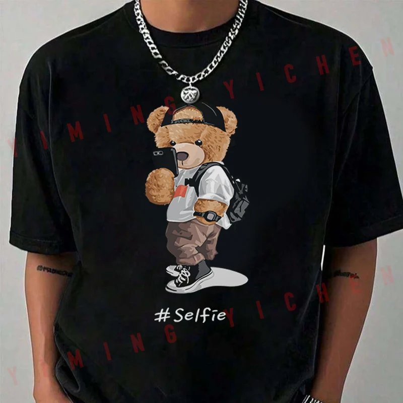 Trendy Bear Selfie Design T-Shirt Moto Riders Summer Men's Fashion Casual O-Neck Tops Tee 2026
Trendy Bear Selfie Design T-Shirt Moto Riders Summer Men's Fashion Casual O-Neck Tops Tee 2026